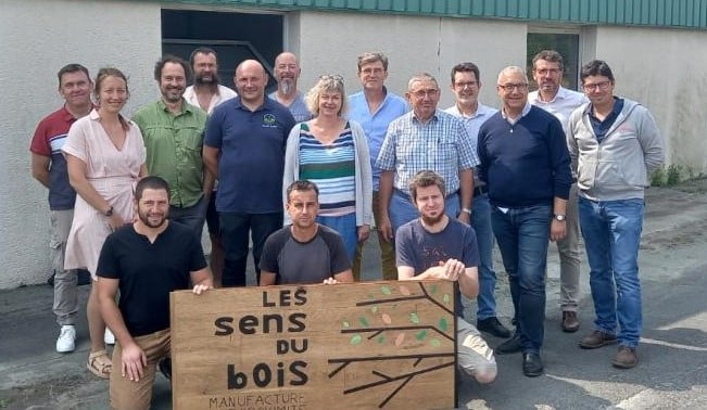 les membres de la société coopérative Les sens du bois, porteuse du projet de tiers-lieu bois sur le Pays de Pouzauges