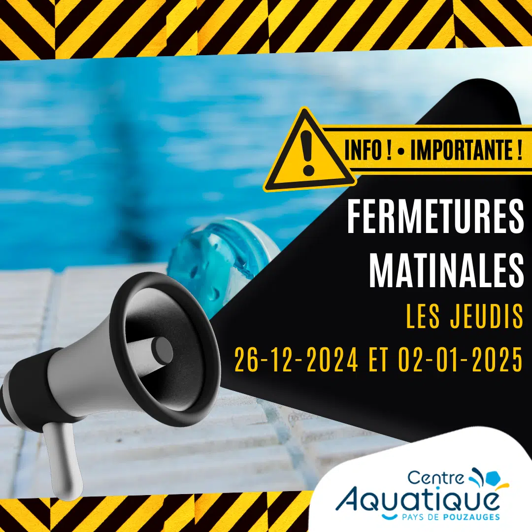 Image principale 📢 FERMETURES MATINALES 📢